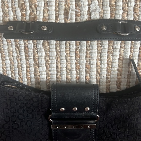 Guess Small Black Handbag with Silver Hardware - Picture 3 of 7